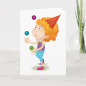 Feest Kind jongleren kleurrijke ballen Kaart (Voorkant)