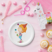 Feest Kind jongleren kleurrijke ballen Papieren Bordje (Feest)