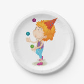Feest Kind jongleren kleurrijke ballen Papieren Bordje (Voorkant)
