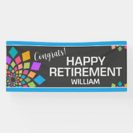 Feest! Kleurrijke, leuke aangepaste pensionering Spandoek