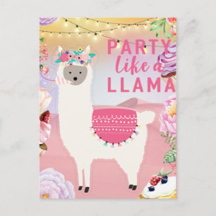 Feest Llama Briefkaart