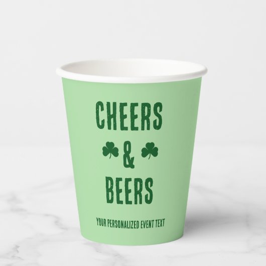 Feest met Cheers en Bier Evenement Papieren Bekers (Voorkant)