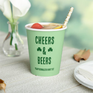 Feest met Cheers en Bier Papieren Bekers