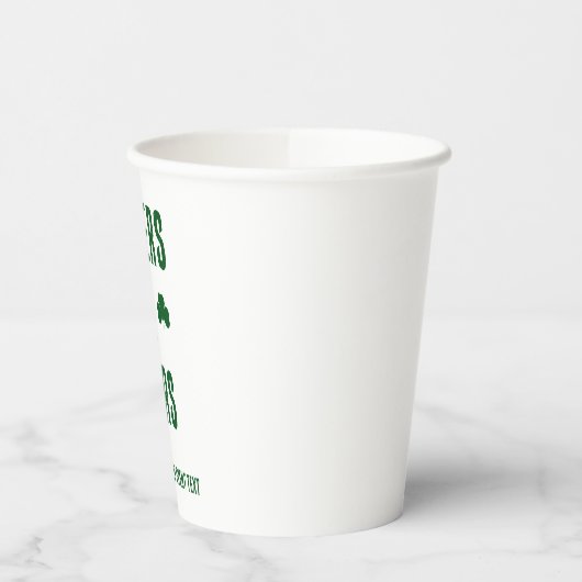 Feest met Cheers en Bier Papieren Bekers (Links)