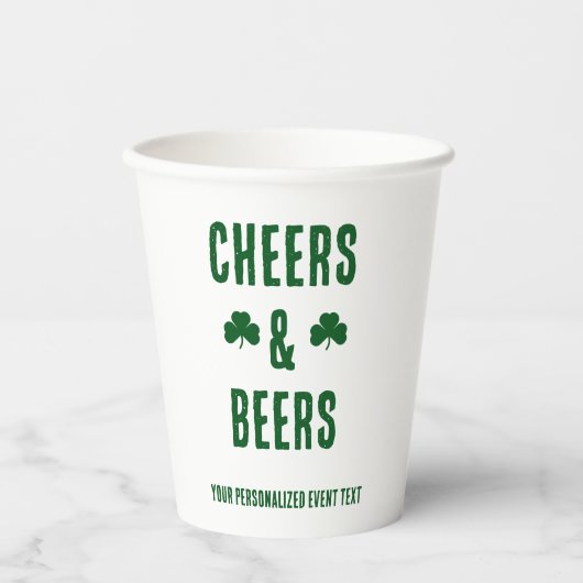 Feest met Cheers en Bier Papieren Bekers (Voorkant)