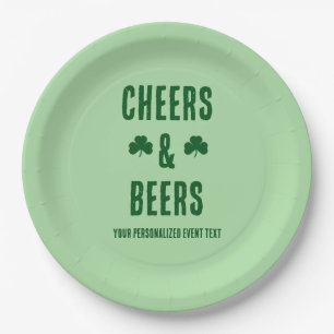 Feest met Cheers en Bier Papieren Bordje
