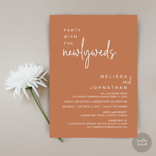 Feest met de Passen getrouwd, huwelijksdiner Kaart