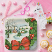 feest met kerst papieren bordje (Feest)