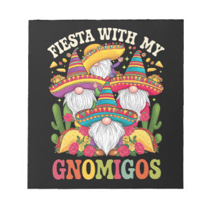 Feest met mijn Gnomigos-kabouter Cinco De Mayo Notitieblok