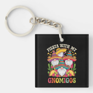 Feest met mijn Gnomigos-kabouter Cinco De Mayo Sleutelhanger