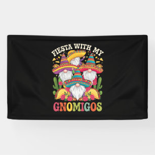 Feest met mijn Gnomigos-kabouter Cinco De Mayo Spandoek