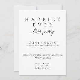 Feest na 'Happily Ever After' Elopement en Recepti Kaart