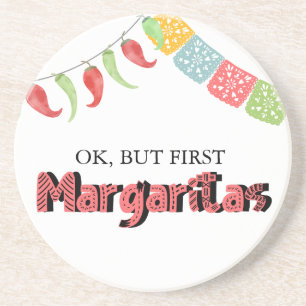 Feest   Ok, Maar Eerst Margaritas Zandsteen Onderzetter