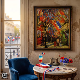 Feest op 14 juli in Parijs door Vincent van Gogh Poster