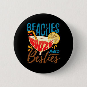 Feest op Bachelorette Eiland - Stranden Drank An Ronde Button 5,7 Cm
