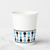 Feest op! Blauw Papieren Bekers (Links)