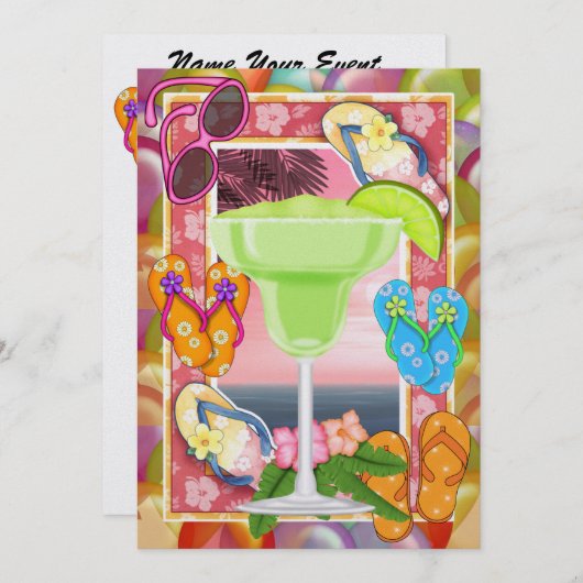 Feest op het strand - SRF Kaart (Voorkant / Achterkant)