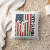 Feest opa Patriottisch vintage vlag shirt ontwerp_ Kussen (Deken)