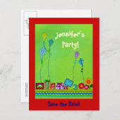 Feest Opslaan van de datum Aankondigingskaart (Voorkant / Achterkant)