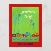 Feest Opslaan van de datum Aankondigingskaart (Voorkant)