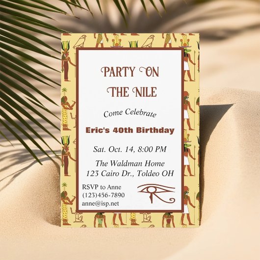 Feest over het Nijl Egyptische thema Kaart