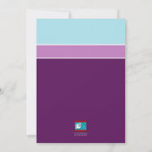 FEEST! Paarse en blauwe feestdagen Kaart (Achterkant)