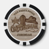 Feest Posse Bruidsjonker Landelijke Cowboy Jonggez Poker Chips (Voorkant)