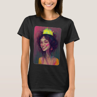 Feest Prinses Kroon Feestelijke Fun Hen Bruiloft T-shirt