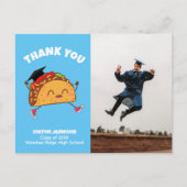 Feest Taco Afstudeer Foto Bedankt Briefkaart (Voorkant)