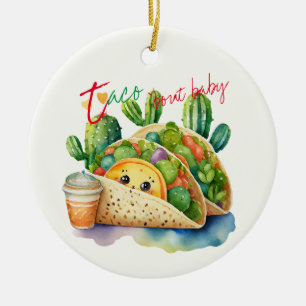 Feest Taco 'bout Baby Shower Lief Leuk Modern Keramisch Ornament