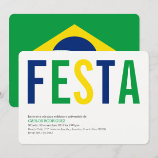 Feest: Uitnodigingen: Brazilië: Peruaanse Vlag Kaart