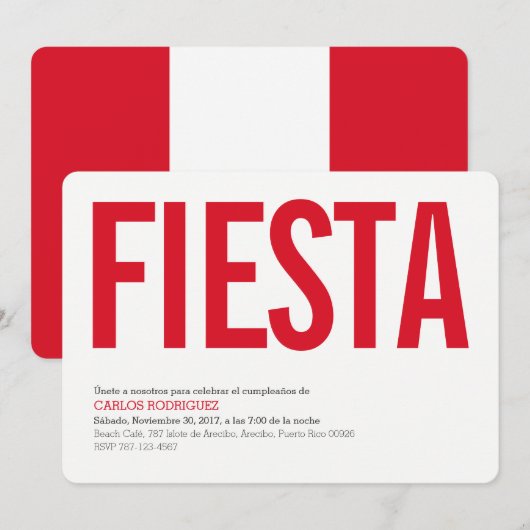 Feest: Uitnodigingen: Peru: Peruviaanse Vlag Kaart (Voorkant / Achterkant)