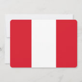 Feest: Uitnodigingen: Peru: Peruviaanse Vlag Kaart (Achterkant)