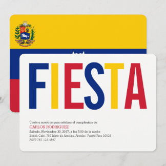 Feest: Uitnodigingen: Venezuela: Venezolaanse vlag Kaart