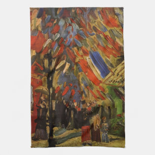 Feest van 14 juli in Parijs door Vincent van Gogh Theedoek