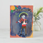 Feest van de Doden Dia de Los Muertos Viering Kaart (Staand voorkant)