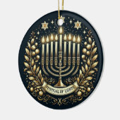 Feest van de Lichten Hanukkah Keramisch Ornament (Links)