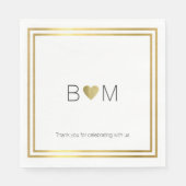 feest van de moderne / elegante bruiloft servetten (Voorkant)