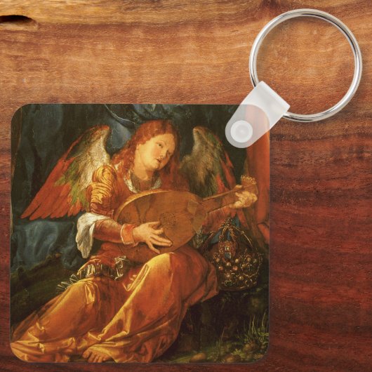 Feest van de Rozenkrans engel door Albrecht Dürer Sleutelhanger (Achterkant)