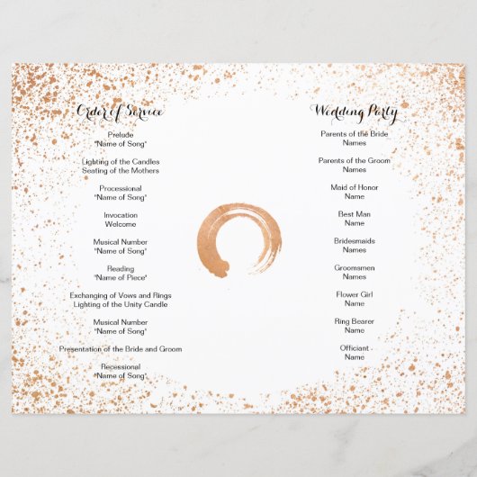 Feest van de weddenschap met koper (Achterkant)