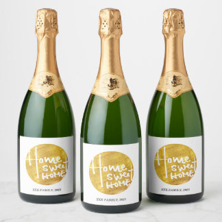 feest van het huishouden - NIEUW THUIS, THUIS SWEE Sparkling Wijnetiket