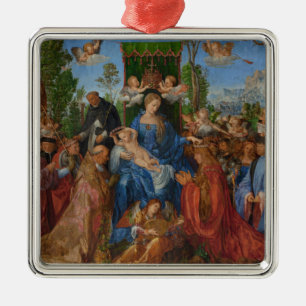 Feest van Roze Slingers, 1506 (olie op hout) Metalen Ornament