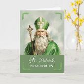 Feest van Sint-Patrick Bid voor Ons Traditioneel Kaart (Gele Bloem)