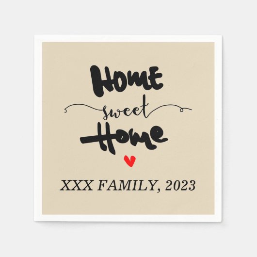 feest voor het huishouden - NIEUW THUIS, HOME SWEE Servet (Voorkant)