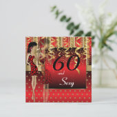 Feest voor het meisje dat 60 wordt kaart (Staand voorkant)