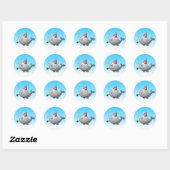 Feest Walvis Ronde Sticker (Vel)