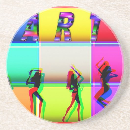 Feest Zandsteen Onderzetter (Voorkant)