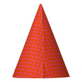 Feest Zebra met roze Stippen op rood Feesthoedjes (Achterkant)