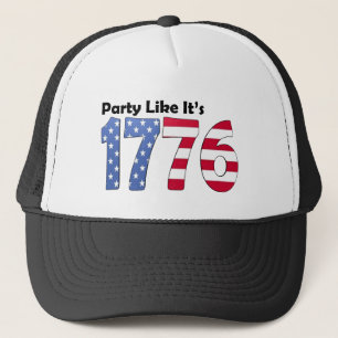 Feest zoals het 1776-vlag is trucker pet
