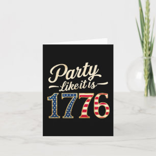 Feest zoals het is 1776 Amerikaanse vlag Mannen Vr Kaart